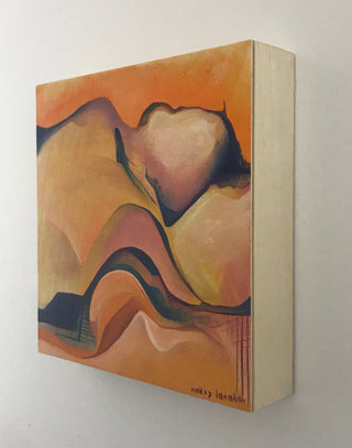 "Conversation on the Bridge at Sunset"- Original Abstract Painting