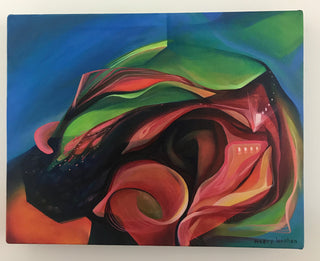 Layers of color until it’s just right.  The thought process of making “A Gathered Strength”