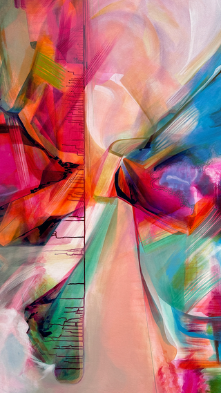 "Go Ahead Back Away Slowly" -Original Abstract Painting